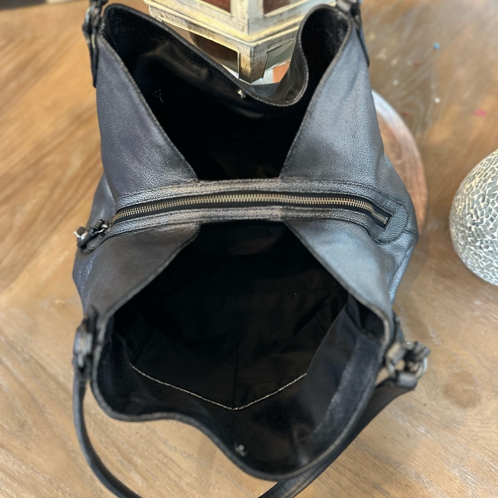 Coach Edie 31 metallic gunmetal Leather Tote Bag - Picture 9 of 15
